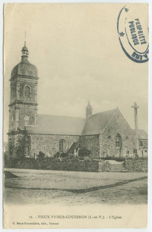 Carte postale ancienne 76. - Vieux-Vy-Sur-Couesnon (I.-et-V.) - L'Eglise.