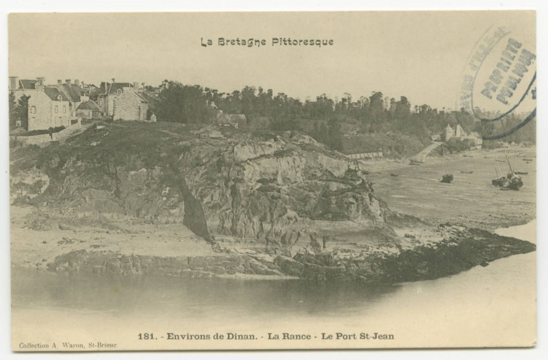 Carte postale ancienne La Bretagne Pittoresque. 181. - Environs de Dinan. - La Rance - Le Port St-Jean