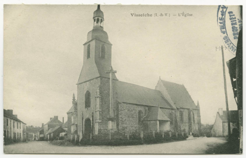 Carte postale ancienne Visseiche (I.-et-V.) - L'Eglise
