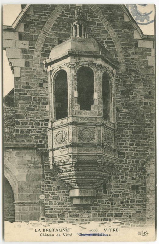 Carte postale ancienne 2003. Vitré   - Château de Vitré - Chaire extérieure*