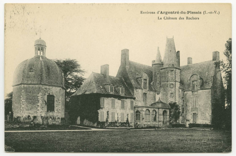 Carte postale ancienne Environs d'Argentré du Plessis (I.-et-V.) - Le Château des Rochers