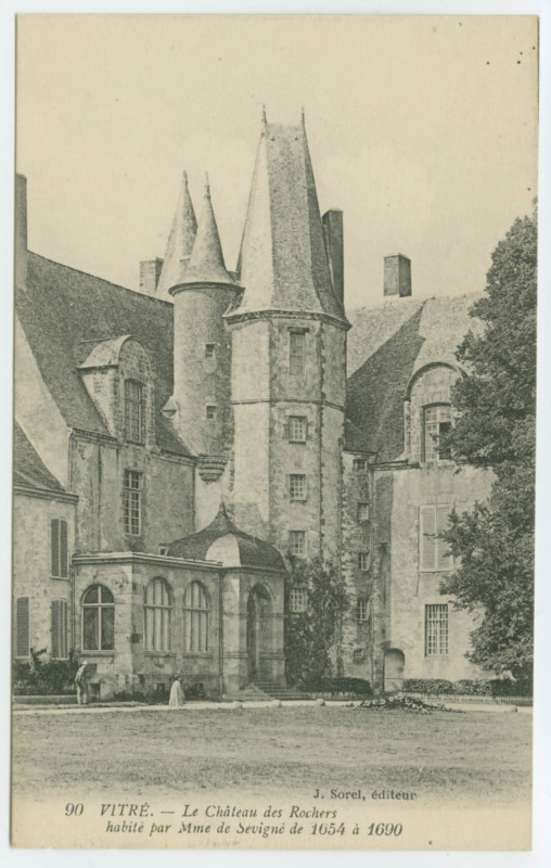 Carte postale ancienne 90  Vitré.-  Le château des Rochers  Habité par Mme de Sévigné de 1654 à 1690