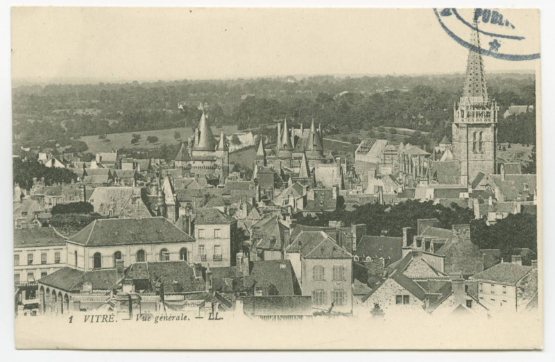 Carte postale ancienne 1. Vitré - Vue Generale. - Ll.