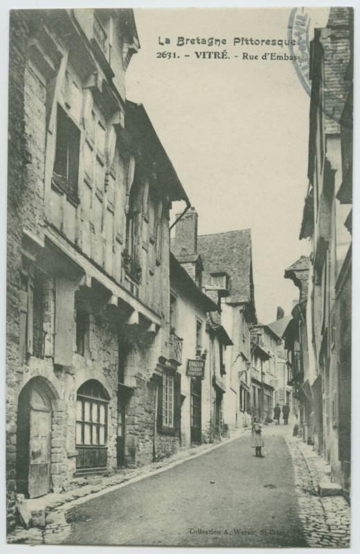 Carte postale ancienne 2631.- Vitré.- Rue d'Embas