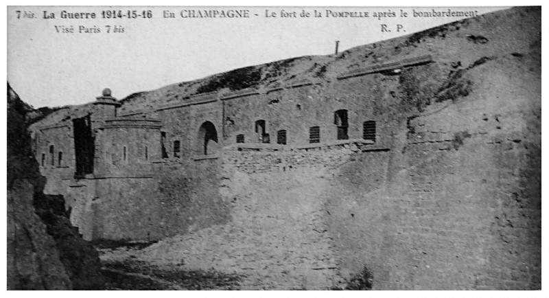 Carte postale ancienne Fort de la pompelle 1916 5274