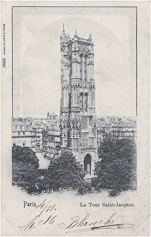 Carte postale ancienne Paris — La Tour Saint-Jacques à Paris 1er
