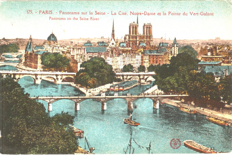 Carte postale ancienne Panorama sur la Seine (1)