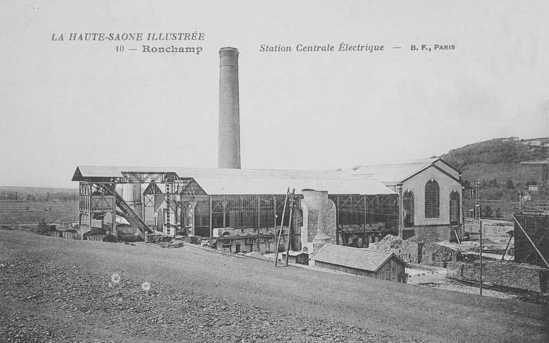 Carte postale ancienne Centrale Ronchamp XXe 02