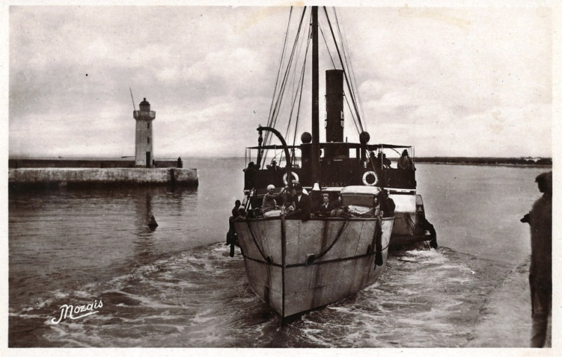 Carte postale ancienne Vapeur Coligny à l'Ile de Ré-2