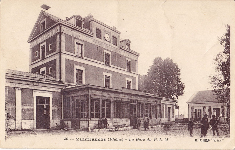 Carte postale ancienne La Gare du PLM à Villefranche-sur-Saône