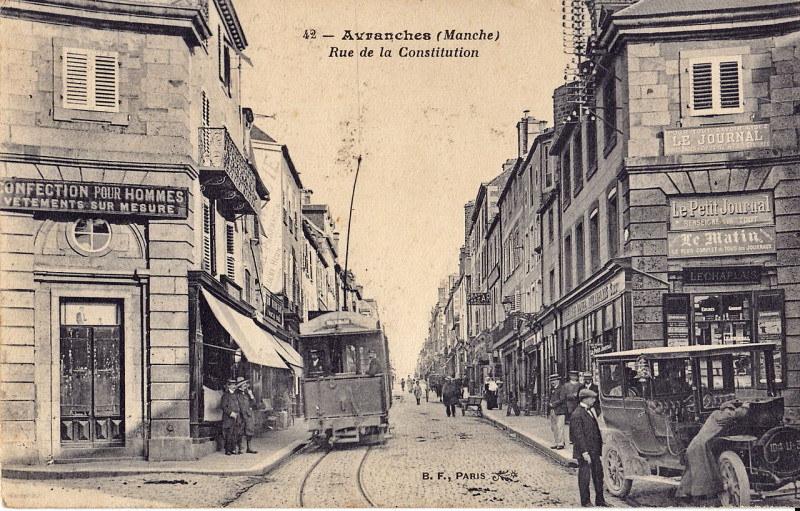 Carte postale ancienne Bf 42 - Avranches - Rue de la Constitution