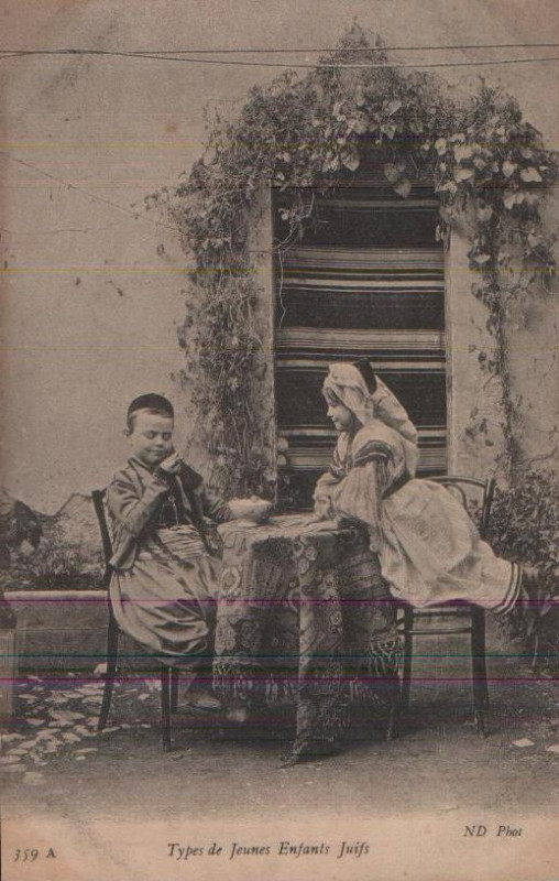 Carte postale ancienne Tunisie Enfants juifs