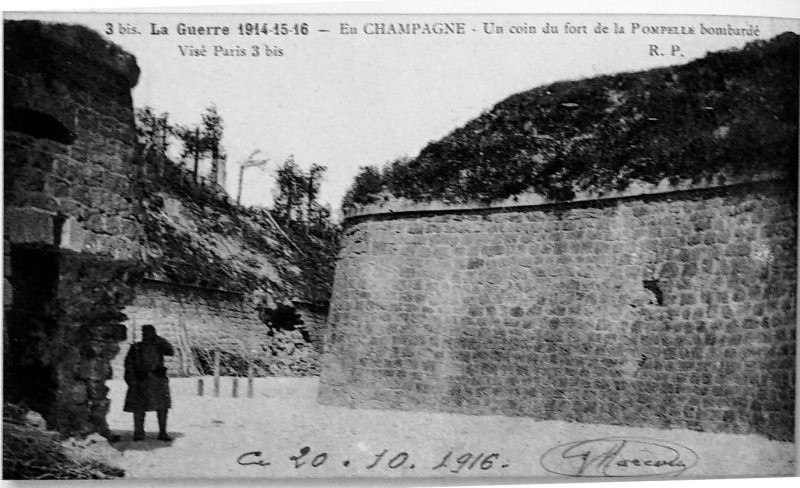 Carte postale ancienne Fort pompelle 1916 5274