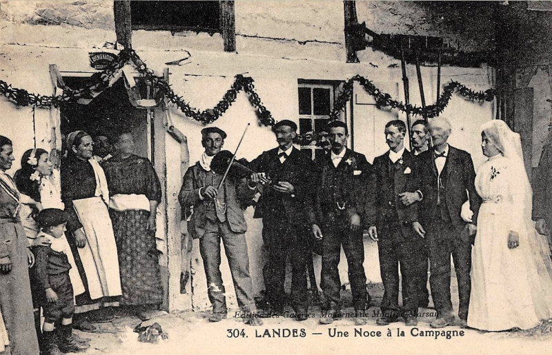 Carte postale ancienne Landes - Noces 1