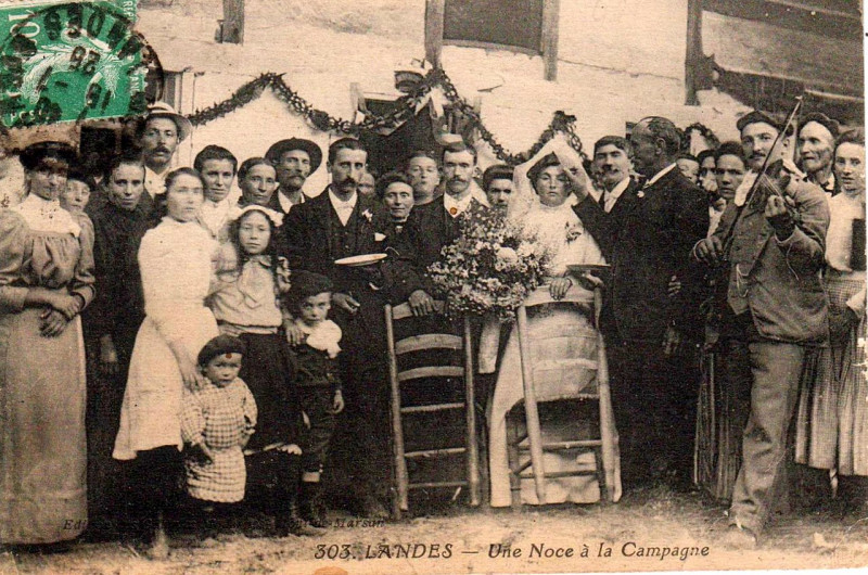 Carte postale ancienne Landes - Noces 2