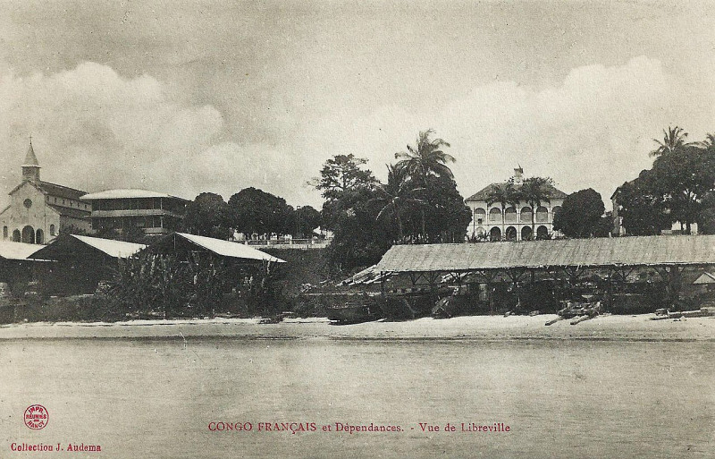 Carte postale ancienne Vue de Libreville-Congo Français et Dépendances
