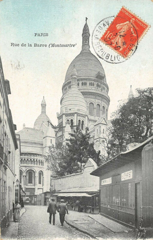 Carte postale ancienne Montmartre - Rue de la Barre à Paris 18e