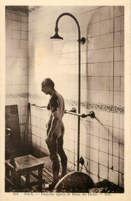 Carte postale ancienne Dax (Landes) - Douches 1