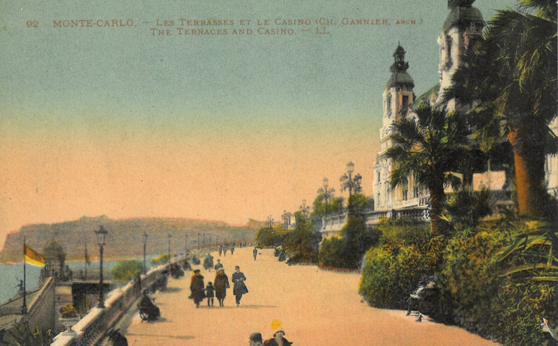 Carte postale ancienne Monte Carlo - Terrasses