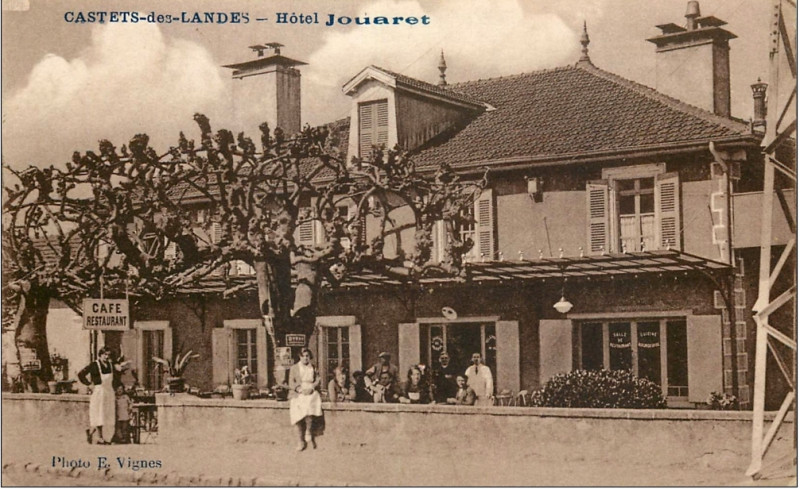Carte postale ancienne Castets (Landes) - Hôtel Jouaret