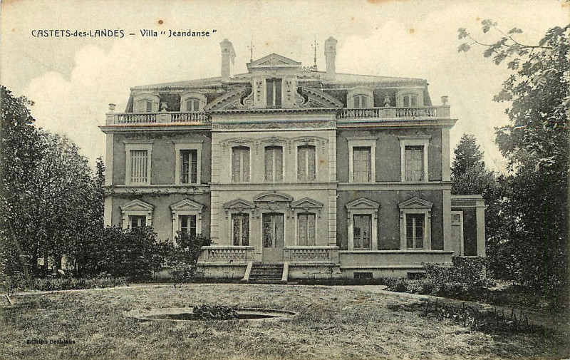Carte postale ancienne Castets (Landes) - villa Jeandanse
