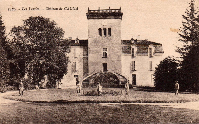 Carte postale ancienne Cauna (Landes) - château de Cauna 1