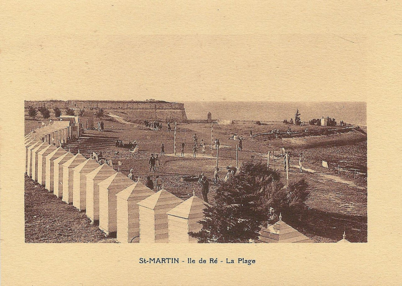 Carte postale ancienne Ile de Ré-Fr-17-la plage de Saint-Martin