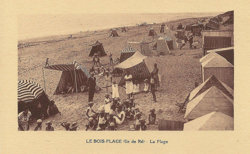 Carte postale ancienne Ile de Ré-Fr-17-Le Bois plage-la plage