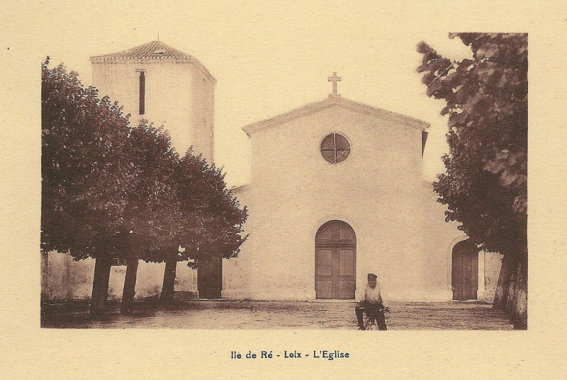 Carte postale ancienne Ile de Ré-Fr-17-Loix-l'église