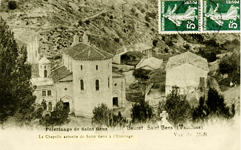 Carte postale ancienne Le Beaucet Chapelle de Saint-Gens à l'Hermitage