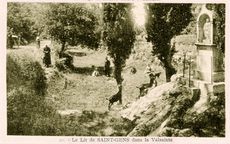 Carte postale ancienne Le Beaucet Lit de Saint-Gens dans la Valsainte