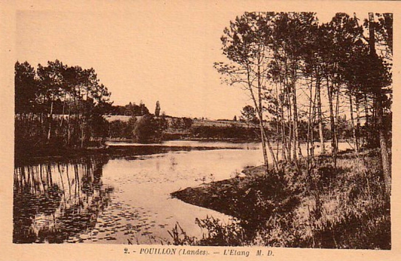 Carte postale ancienne Pouillon (Landes) - Etang 1a