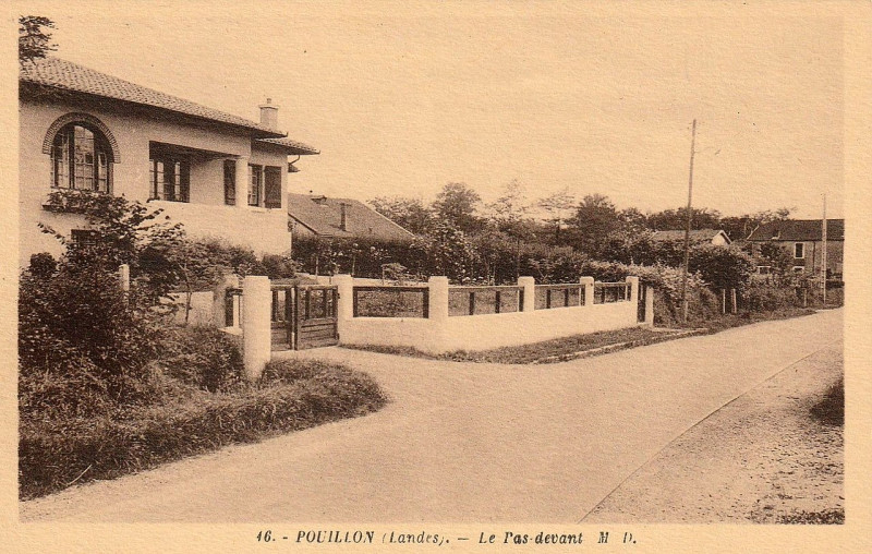 Carte postale ancienne Pouillon (Landes) - Pasdevant 1