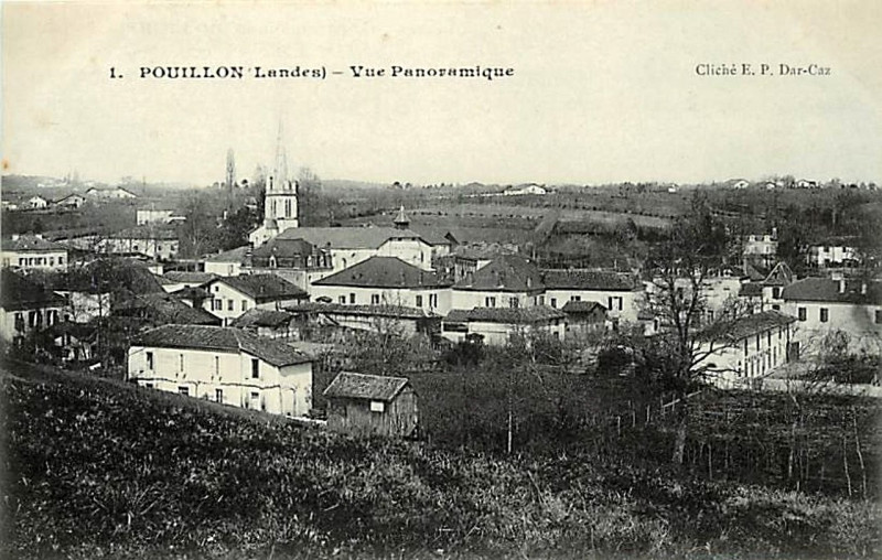Carte postale ancienne Pouillon (Landes) - vue générale 5