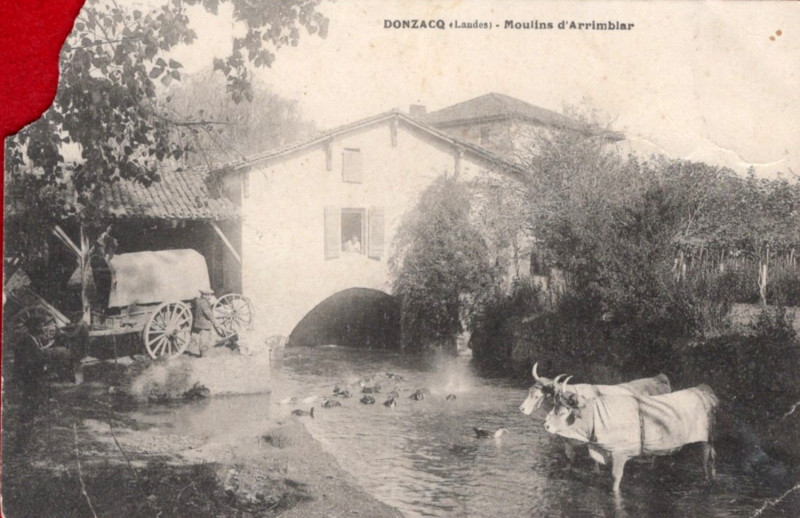 Carte postale ancienne Donzacq (Landes) - Moulins d'Arrimbiar