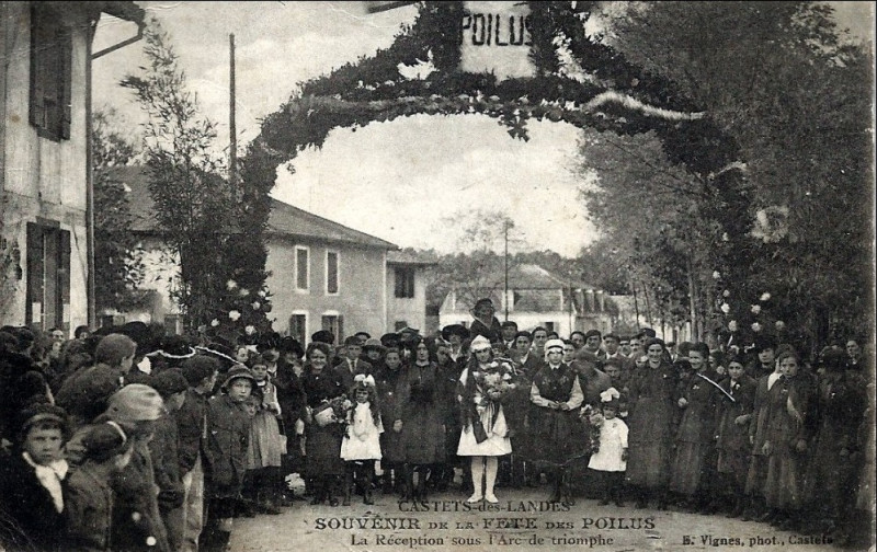 Carte postale ancienne Castets (Landes) - Fête des Poilus 2