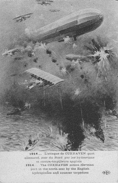 Carte postale ancienne Cuxhaven Raid 1914