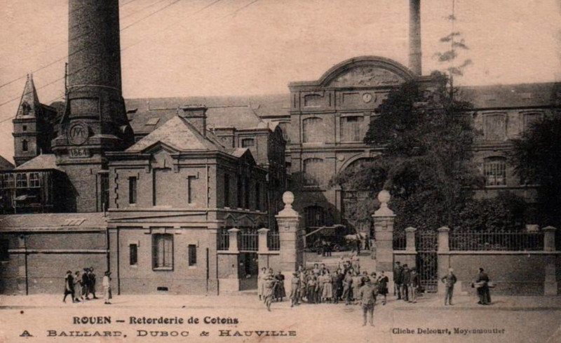 Carte postale ancienne Rouen. Retorderie de cotons. Recto