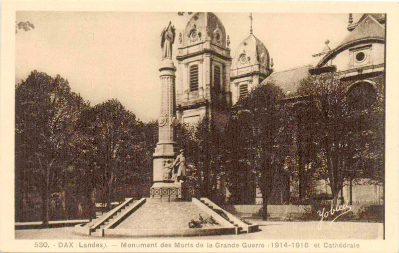 Carte postale ancienne Dax (Landes) - Monument aux morts 10