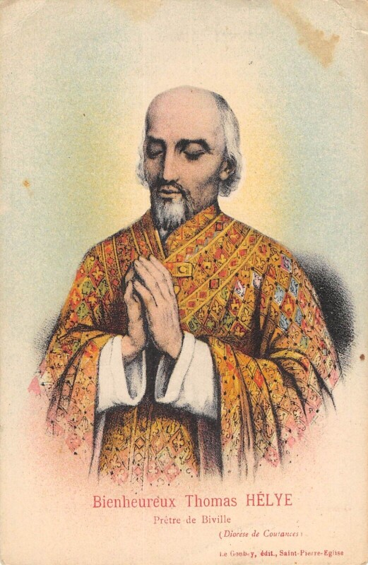 Carte postale ancienne Bienheureux Thomas Helye Pretre De Biville