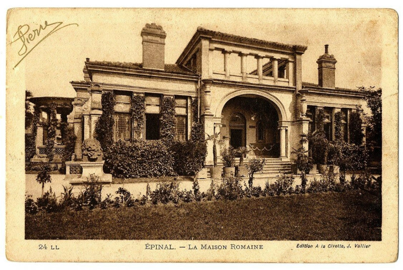 Carte postale ancienne Vosges Epinal La Maison Romaine à Épinal