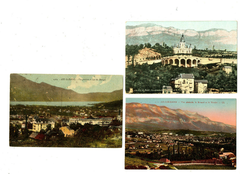 Carte postale ancienne Savoie Aix-les-Bains et environs Lot de 3 cartes à Aix-les-Bains