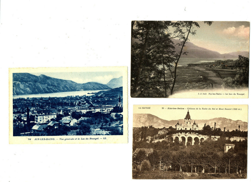 Carte postale ancienne Savoie Aix-les-Bains et environs Lot de 3 cartes à Aix-les-Bains