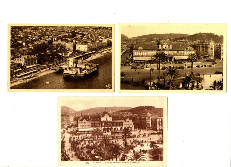 Carte postale ancienne Alpes-Maritimes Nice lot de 3 Cpa à Nice