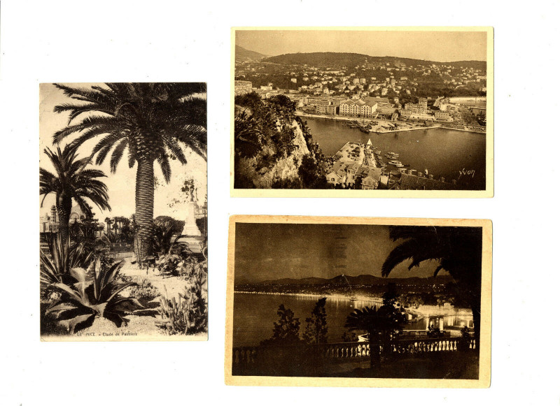 Carte postale ancienne Alpes-Maritimes Nice lot de 3 Cpa à Nice