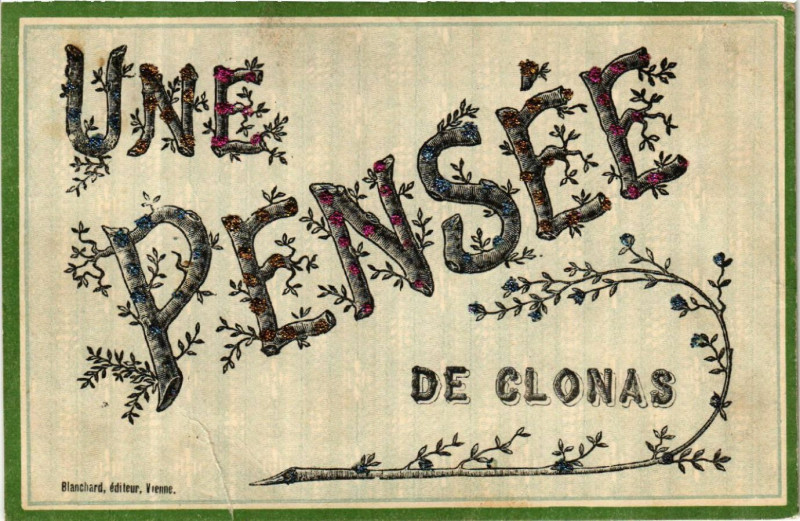 Carte postale ancienne Une Pensée de Clonas