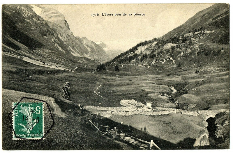 Carte postale ancienne Isère L'Isère près de sa Source
