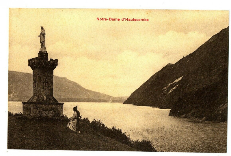 Carte postale ancienne Savoie Notre Dame d'Hautecombe animé