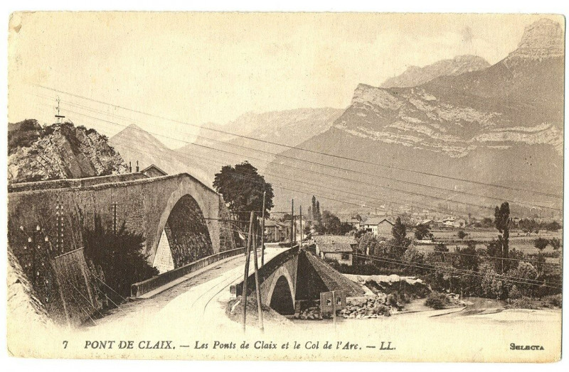 Carte postale ancienne Isère Les Pont de Claix et Col de l'Arc à Claix