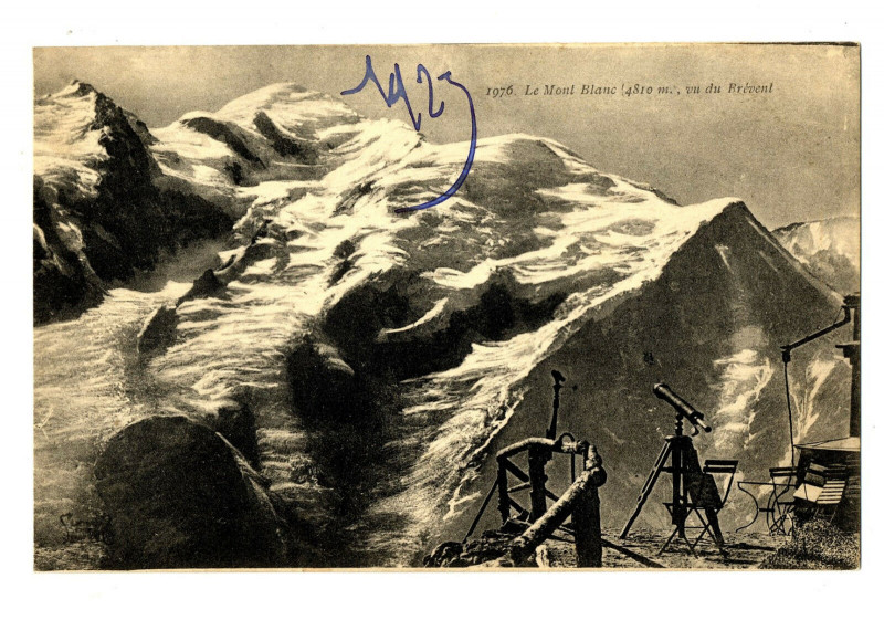 Carte postale ancienne Haute-Savoie Chamonix Le Mont-Blanc vu du Brévent